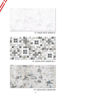 Carreaux muraux en céramique décoratifs 300x600mm pour salle de bain et cuisine, finition brillante mate, sculpture de sucre, collection de murs intérieurs - Product Image 1