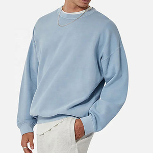 เสื้อสเวตเตอร์คอกลมของผู้ชายผ้าคอตตอนผ้าคอตตอนไซส์ใหญ่พิเศษปักโลโก้แบบสวมหัวพิมพ์ลายตามสั่ง100% สำหรับฤดูใบไม้ร่วง - Product Image 2