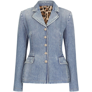 แจ็กเก็ตยีนส์แขนยาวของผู้หญิงเสื้อแจ็กเก็ตยีนส์ระบายอากาศได้ดีตกแต่งด้วยไนลอนแฟชั่นฤดูใบไม้ผลิผลิตจากปากีสถาน - Product Image 1