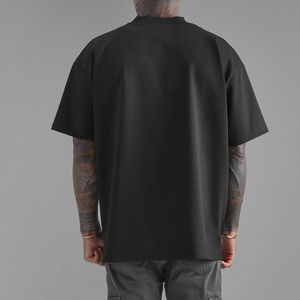 T-shirts en coton surdimensionné pour hommes de meilleure qualité Logo personnalisé Plus Size O-Neck Respirant Eco-Friendly Short Sleeve pour la course à pied 100% - Product Image 6