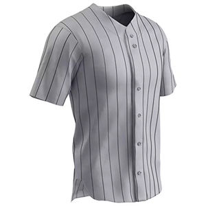 Jersey de béisbol con botones de satén transpirable liso personalizado, camisetas deportivas transpirables de béisbol y softbol para niños - Product Image 5