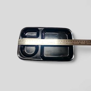 Plateau de séparation en mélamine noire de luxe pour usage commercial domestique Creative Europe Design Style Vaisselle Restaurants 9 pouces - Product Image 3