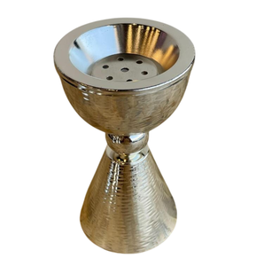 Quemador de incienso de acero inoxidable de Metal plateado de alta calidad Elegance Home Bakhoor Holder para uso religioso para el verano - Product Image 4