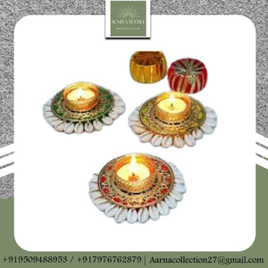 Multi Color Boda Evento Propósito Diwali Diya Regalo Color Splash Decoración de la boda: Candelabros multicolores para la elegancia - Product Image 2