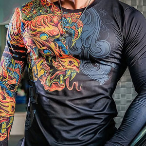 Maillot de bain Rash Guard MMA pour homme, tricoté sur mesure, haute qualité, design 2025, respirant, séchage rapide, polyester/nylon - Product Image 3