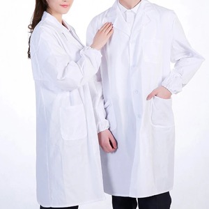 Bata blanca de laboratorio, uniforme médico experimental de manga larga, bata blanca para estudiantes, uniforme de enfermera de fábrica de alimentos, uniformes de trabajo de laboratorio - Product Image 5