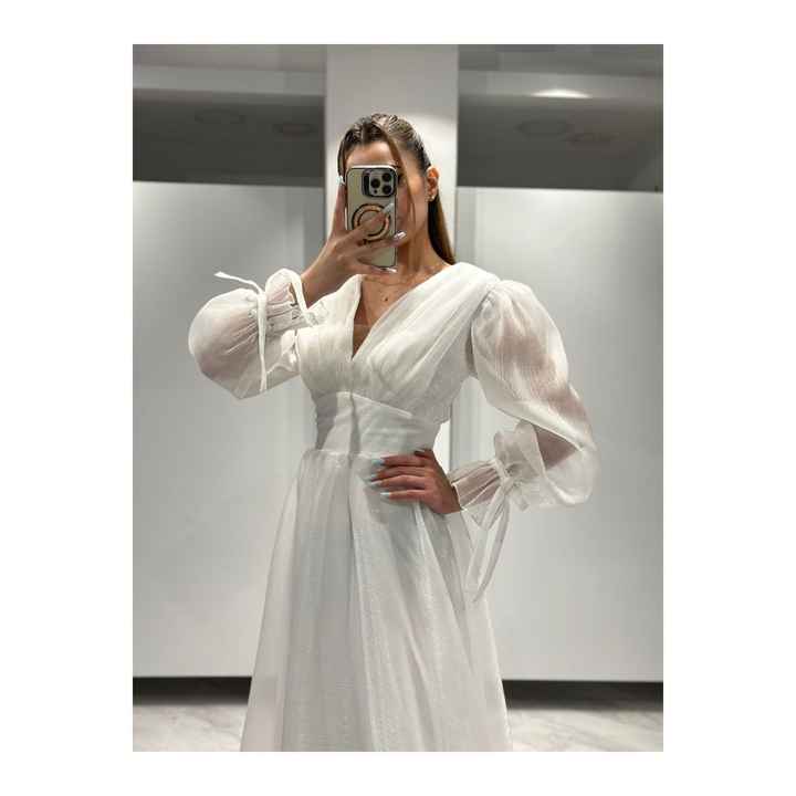 Balloon Sleeve Top Pleated Belt Robe New Season Evening Dress En4885 4885