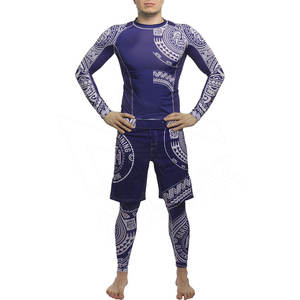 Pantalones cortos MMA elásticos en 4 direcciones con estampado personalizado al por mayor en poliéster con banda elástica en la cintura pantalones cortos de lucha con abertura curva para gimnasio - Product Image 2