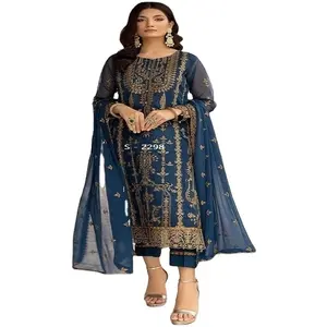 最新巴基斯坦服装时尚阿拉伯服装女性Salwar Kameez全球供应商和出口商巴基斯坦沙拉拉服装