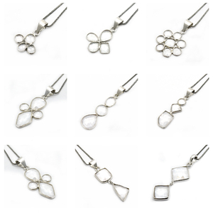 Producto más vendido en 2024 Piedra preciosa de cristal natural Plata de Ley 925 Estilo clásico Boho Colgante Joyería hecha a mano Exportador - Product Image 4