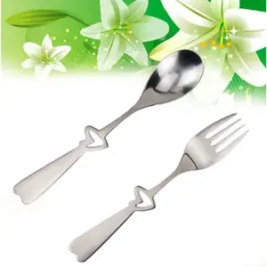 ชุดช้อนส้อมเงินรูปหัวใจ เหมาะสำหรับงานแต่งงาน วันครบรอบ และโอกาสโรแมนติก ใช้เป็นของขวัญ จากอินเดีย - Product Image 3