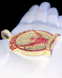 Pendentif FREEDOM personnalisé en argent sterling 925 avec bijoux hip-hop sertis de diamants pour hommes et femmes en gros, diamant moissanite - Product Image 3