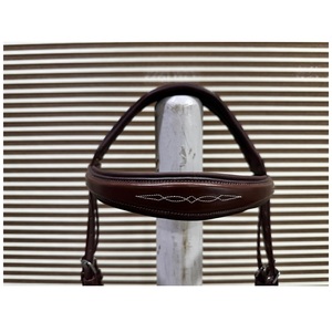 บังเหียนม้าหนังแท้แบบปรับได้บังเหียนม้าหนังแท้สำหรับขาย/ส่งออกจากอินเดียพร้อมโลโก้ตามสั่ง - Product Image 2