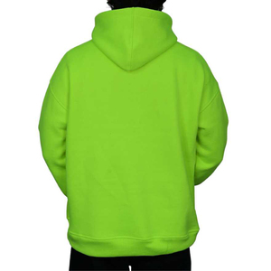 Vêtements de rue en coton lourd de haute qualité vêtements vert fluo sweat-shirt en polaire sweat-shirt à capuche pour hommes avec logo vert fluo personnalisé - Product Image 4