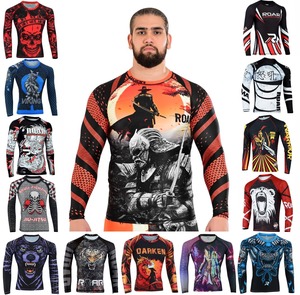 OEM Short Sleeve Rashguard Custom Logo MMA BJJ Grappling <b>Shirt</b> Training Top Compression Fit Quick Dry Breathable Pakistan - Product Image 1