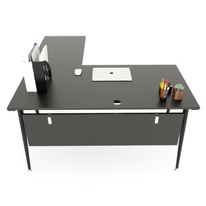 Cone Concept HCCO015 L-Shaped Home Office <b>Desk</b> 140x150 Steel Frame Assembly Minimalist Design - Product Image 3