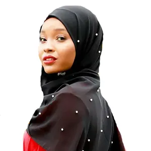 ผ้าคลุมฮิญาบแฟชั่นแบบเรียบสีทึบดีไซน์ใหม่สำหรับผู้หญิงมุสลิมดีไซน์ใหม่