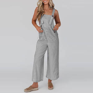 Mono ecológico transpirable informal de cintura alta para mujer con diseño personalizado Color sólido último diseño poliéster/algodón - Product Image 4