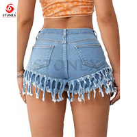 Short en jean taille haute pour femme, extensible, respirant, délavé, sexy, mini, idéal pour l'été.
