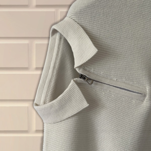 เสื้อยืดคอปกแบบถักแขนสั้นสำหรับผู้ชายเสื้อโปโลแบบลำลองมีซิปสำหรับผู้ชาย - Product Image 6