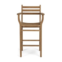 Chaise de bar haute moderne de luxe en teck durable pour l'extérieur, idéale pour la maison, les hôtels, les gymnases et les cuisines