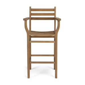 เก้าอี้ไม้สักทนทานสำหรับบาร์ในสวนทำจากไม้สำหรับช่างฝีมือแข็งแรงทนทานเคาน์เตอร์สูงทำจากไม้สำหรับกลางแจ้งโรงแรมยิมห้องครัวเก้าอี้บาร์รับประทานอาหาร - Product Image 4
