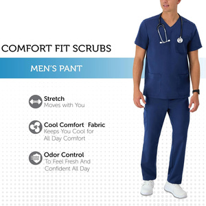 Pantalones médicos personalizables con impresión de logotipo y bordado Tela suave y duradera Uso profesional en clínicas y hospitales - Product Image 4