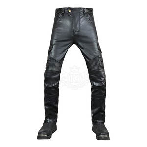 Pantalons en cuir de moto de qualité supérieure, dernier design, vente en gros, personnalisez votre propre logo, pantalons en cuir de moto - Product Image 1