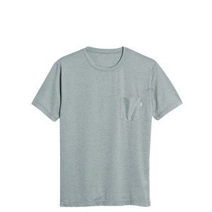 เสื้อผู้ชายแขนสั้นมีกระเป๋าหน้า, เสื้อยืดเสื้อยืดคอลูกเรือเสื้อยืดระดับถัดไปเครื่องแต่งกายเสื้อเจอร์ซีย์ CVC - Product Image 5