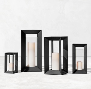 Hot Sale Luxury Metal Glass <b>Candlestick</b> <b>Holder</b> with Handles Handmade Home Garden Decorative Lanterns - Product Image 4