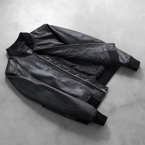 Veste en cuir véritable pour femme PUFFIN SPORTS, hiver, tricotée, fermeture éclair, col rabattu, décontractée, respirante, séchage rapide - Product Image 6