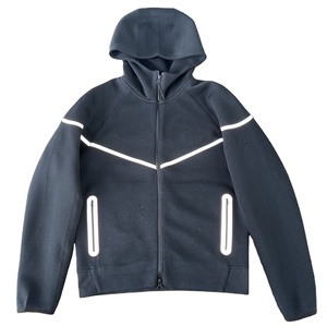 2025 mode personnalisé marque coton réfléchissant hommes survêtement 2 pièces Top qualité épais hommes à capuche et pantalon survêtement pour l'hiver - Product Image 5