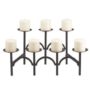 Porte-bougie en métal artisanal élégant pour la décoration de table et les intérieurs contemporains - Product Image 4