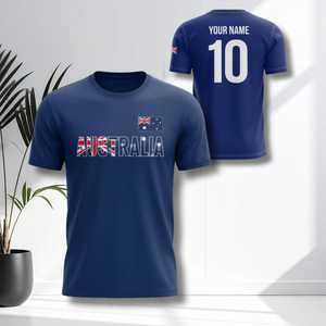 Conjunto de Camisetas de Fútbol Personalizadas Inspiradas en Australia con Nombre y Número para Aficionados, para el Día del Partido - Product Image 1