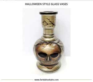 Vase décoratif en verre peint à la main de luxe Halloween Shisha Hookah pour la collection de vases - Product Image 3