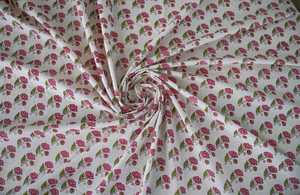 Nappe à fleurs en coton imprimé bloc indien fait à la main couverture de table de cuisine de pays cadeau de pendaison de crémaillère - Product Image 3