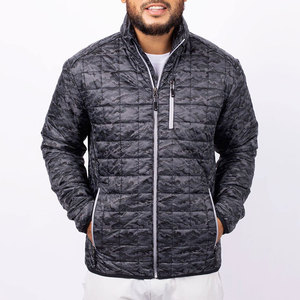 Veste matelassée à logo personnalisé pour hommes, veste d'hiver en duvet à manches longues, dernier style sur mesure pour hommes - Product Image 3