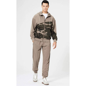 Chándales deportivos de invierno para hombre Últimos diseños Transpirable 100% Poliéster Fleece Sudadera con capucha y Joggers Set Tallas grandes - Product Image 1