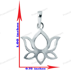 Pendentif Fleur de Lotus Vintage Fait Main Plaqué Or Minimaliste Charme Bijou Cadeau Femme Élégant Fantaisie - Product Image 3