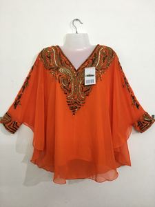 Exclusivo nuevo vestido caftán corto Top bordado a mano indio étnico tamaño libre mujer Adt fiesta boda Cotail Night Club Wear - Product Image 4