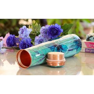 Premium Copper <b>Water</b> <b>Bottle</b> <b>750ml</b> With Carry Case Leakproof Lightweight Copper BottlefFor Home Travel Office - Product Image 4