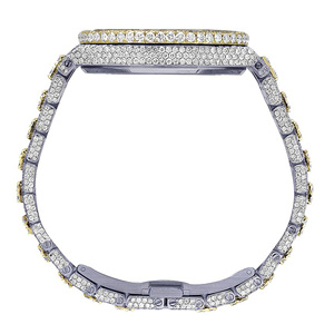 Buste à la mode vers le bas mouvement à Quartz en acier inoxydable diamant montre VVS Moissanite Hip Hop bijoux de mode de luxe - Product Image 6