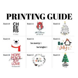 Bolsas de Muselina de Algodón Personalizadas, 27 Diseños para Recuerdos de Fiesta de Navidad y Regalos Familiares, Bolsas de Regalo de Navidad Reciclables - Product Image 4