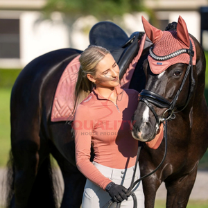 Almohadilla de sillín de caballo inglés de diseño OEM al por mayor, forro interior suave, malla transpirable, diseño duradero perfecto para ecuestre - Product Image 3