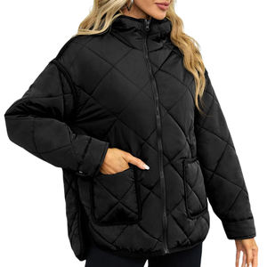 Top dernière qualité mode chaud femmes doudoune noir nouveau Design respirant femmes matelassé doudoune - Product Image 5