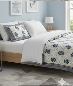 Sábana de Lujo King Size 100% Algodón No Tejido, Diseño Tradicional de Bloques Marrones con Rayas, Absorbente de Humedad y Resistente a la Encogimiento - Product Image 2