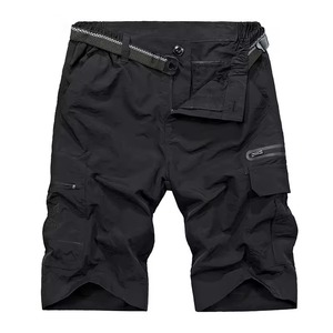 Pantalones cortos de algodón de ajuste regular con múltiples bolsillos para hombre, pantalones cortos deportivos con logotipo personalizado para hombre, 2017 - Product Image 2