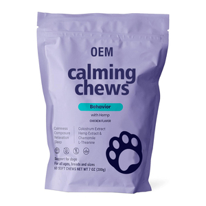 Gubeyka Hemp Calming Max-Strength Duck Flavored Melatonin, Ashwaganda & L-Theanine Chews Calmante y suplemento de ansiedad para perros - Product Image 2