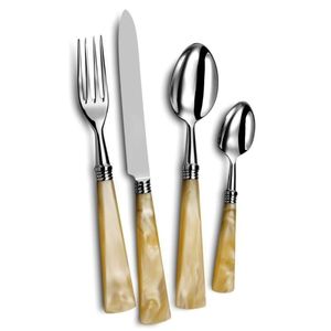 Wholesale Contemporary Design 4-Piece Stainless Steel Cutlery Set Hand Forged Mirror Polished Knife Fork <b>Flatware</b> for Weddings - Product Image 4