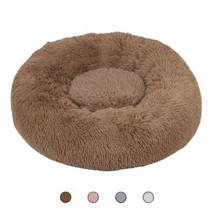 Duppid Letto Rotondo Shaggy da 60 cm con Motivo Uniforme - Product Image 1